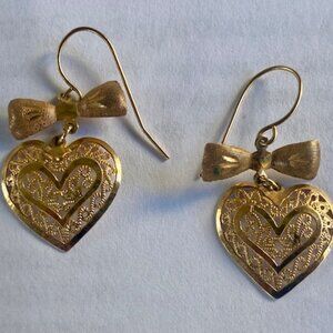 Vintage 14K Gold Filigree Earrings